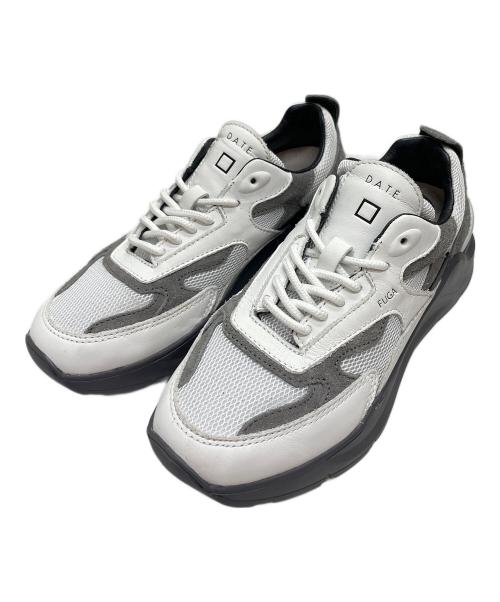 D.A.T.E.（デイト）D.A.T.E. (デイト) 神山 まりあ (カミヤマ マリア) FUGA SMK MESH ホワイト×グレー サイズ:22.5の古着・服飾アイテム