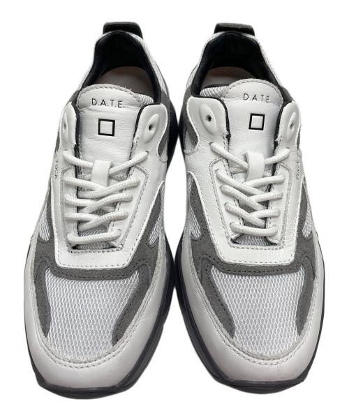 D.A.T.E.（デイト）D.A.T.E. (デイト) 神山 まりあ (カミヤマ マリア) FUGA SMK MESH ホワイト×グレー サイズ:22.5の古着・服飾アイテム