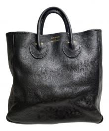 YOUNG & OLSEN The DRYGOODS STORE（ヤングアンドオルセン ザ ドライグッズストア）の古着「レザートートバッグ」｜ブラック