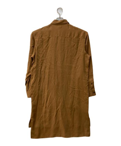 GROUND Y（グラウンドワイ）GROUND Y (グラウンドワイ) ジップカラーロングシャツ ブラウン サイズ:SIZE 3の古着・服飾アイテム