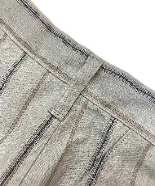 Y's（ワイズ）Y's (ワイズ) ストライプ ワイドパンツ ベージュ サイズ:SIZE 1の古着・服飾アイテム