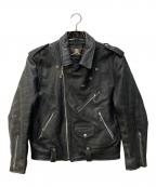 ASHYアシィ）の古着「カウレザーライダースジャケット」｜ブラック
