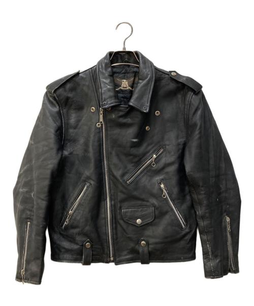 ASHY（アシィ）ASHY (アシィ) カウレザーライダースジャケット ブラック サイズ:サイズ表記無しの古着・服飾アイテム