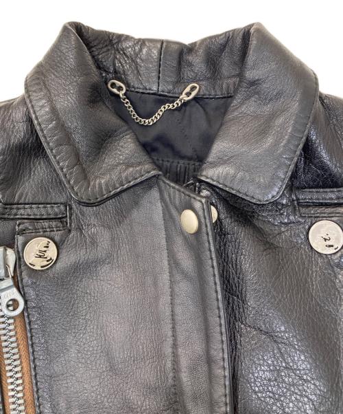 MARITHE+FRANCOIS GIRBAUD（マリテフランソワジルボー）MARITHE+FRANCOIS GIRBAUD (マリテフランソワジルボー) レザーライダースジャケット ブラック サイズ:SIZE 40の古着・服飾アイテム