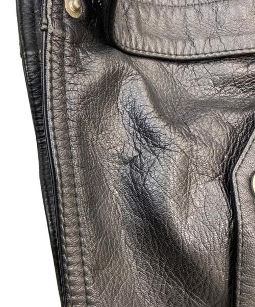 MARITHE+FRANCOIS GIRBAUD（マリテフランソワジルボー）MARITHE+FRANCOIS GIRBAUD (マリテフランソワジルボー) レザーライダースジャケット ブラック サイズ:SIZE 40の古着・服飾アイテム