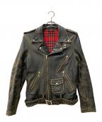 UNDERCOVERISMアンダーカバーイズム）の古着「ラムレザーライダースジャケット」｜ブラック