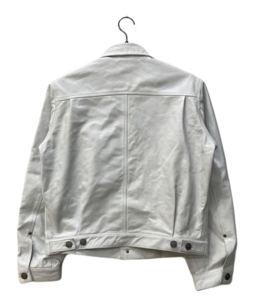 LEVI'S（リーバイス）LEVI'S (リーバイス) stussy (ステューシー) レザートラッカージャケット ホワイト サイズ:Ｓの古着・服飾アイテム