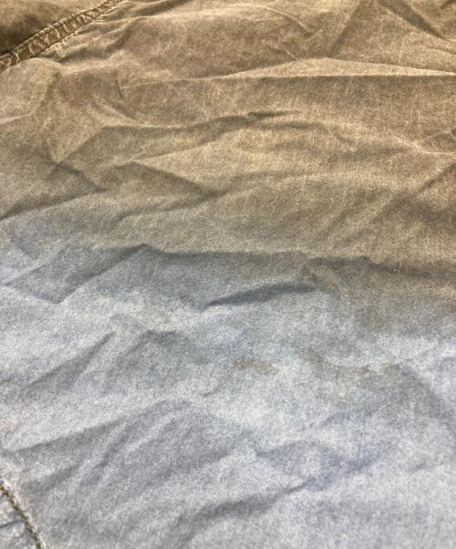 and wander（アンドワンダー）and wander (アンドワンダー) ノーカラーシャツ グレー×ブルー サイズ:4の古着・服飾アイテム