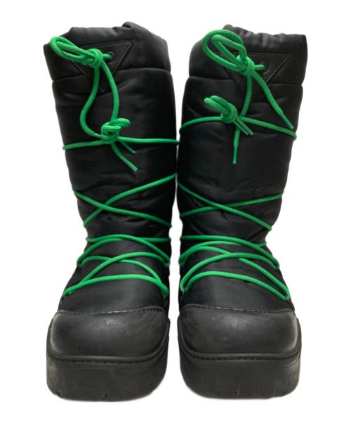 BOTTEGA VENETA（ボッテガベネタ）BOTTEGA VENETA (ボッテガベネタ) パドルボンバーレースアップブーツ ブラック サイズ:40の古着・服飾アイテム