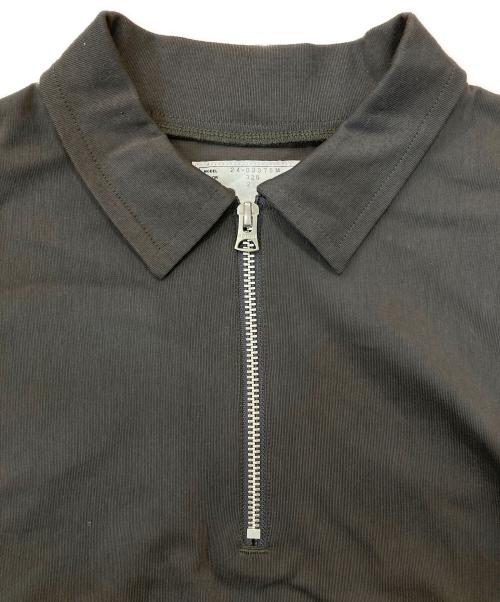 sacai（サカイ）sacai (サカイ) ハーフジップポロシャツ グレー サイズ:Mの古着・服飾アイテム