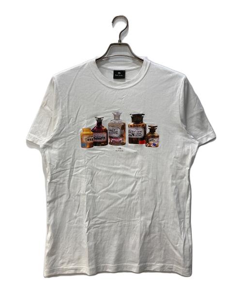 PAUL SMITH（ポールスミス）PAUL SMITH (ポールスミス) プリントTシャツ ホワイト サイズ:Lの古着・服飾アイテム