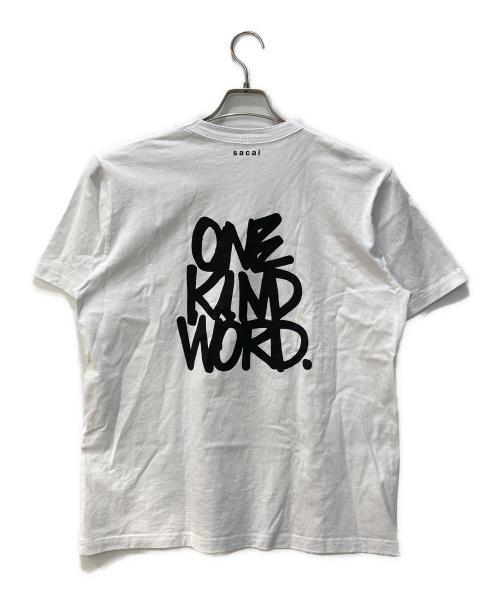 sacai（サカイ）sacai (サカイ) Eric Haze ONEKINDWORD プリントTシャツ ホワイト サイズ:Mの古着・服飾アイテム