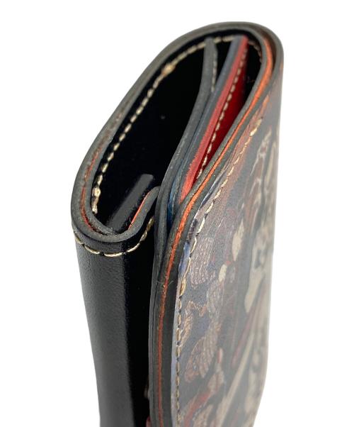 Quatro gats（クアトロガッツ）Quatro gats (クアトロガッツ) 小さいふ 歌川国芳 相馬の古内裏 がしゃどくろ ブラックの古着・服飾アイテム