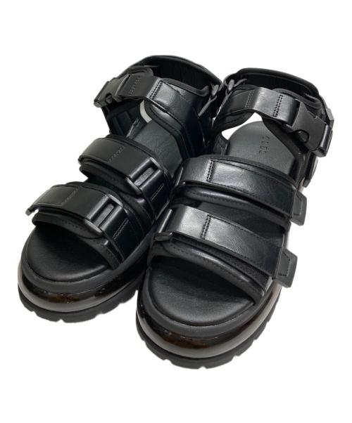 CLEL（クレイル）CLEL (クレイル) エアークッション ハイソールサンダル ブラック サイズ:Mの古着・服飾アイテム
