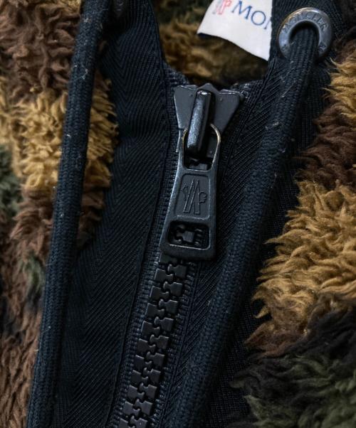 MONCLER（モンクレール）MONCLER (モンクレール) MAGLIA CARDIGAN グリーン×ブラウン サイズ:Lの古着・服飾アイテム