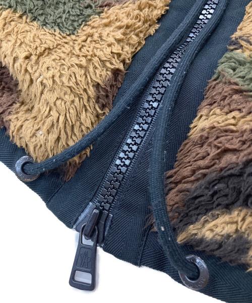 MONCLER（モンクレール）MONCLER (モンクレール) MAGLIA CARDIGAN グリーン×ブラウン サイズ:Lの古着・服飾アイテム