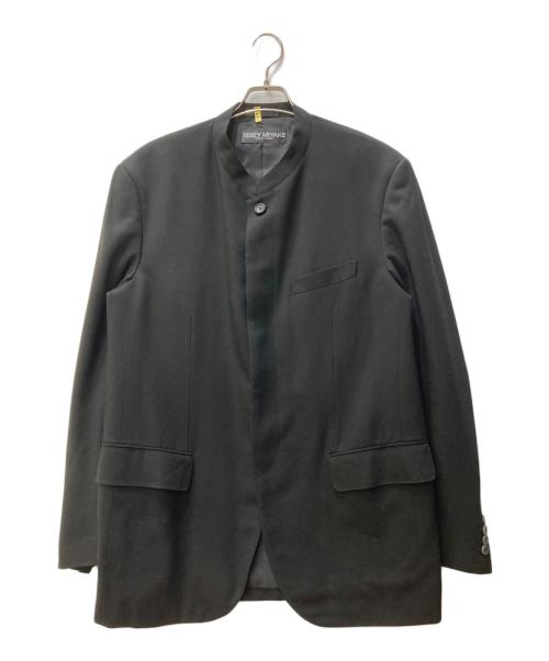 ISSEY MIYAKE WHITE LABEL（イッセイミヤケホワイトレーベル）ISSEY MIYAKE WHITE LABEL (イッセイミヤケホワイトレーベル) スタンドカラージャケット ブラック サイズ:Lの古着・服飾アイテム