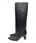 Le Talon GRISE (ル タロン グリーズ) ポインテッド ワイドシャフト ロングブーツ ブラック サイズ:S：6000円