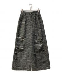 MAISON SPECIAL（メゾンスペシャル）の古着「ツイードダメージパンツ」｜グレー