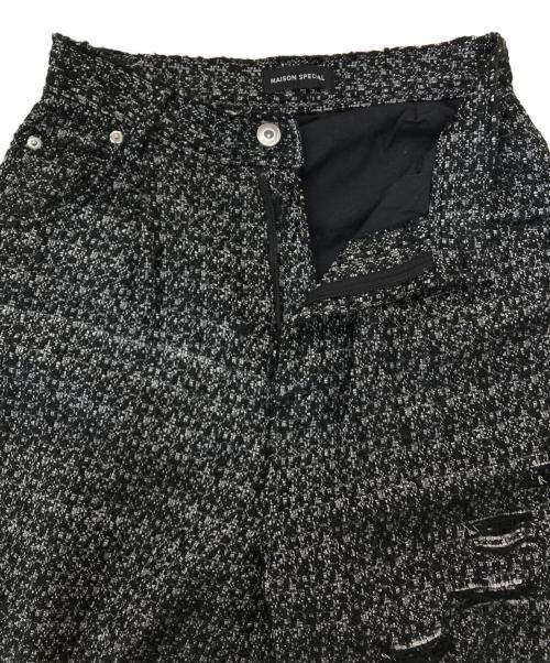 MAISON SPECIAL（メゾンスペシャル）MAISON SPECIAL (メゾンスペシャル) ツイードダメージパンツ グレー サイズ:SIZE 36の古着・服飾アイテム