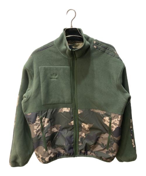adidas Originals（アディダスオリジナル）adidas originals (アディダスオリジナル) リバーシブルフリースジャケット オリーブ サイズ:Mの古着・服飾アイテム