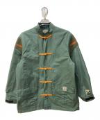 KAPITALキャピタル）の古着「チャイナボタンナイロンジャケット」｜オリーブ