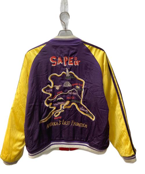 SAPEur（サプール）SAPEur (サプール) スカジャン レッド×パープル サイズ:Mの古着・服飾アイテム