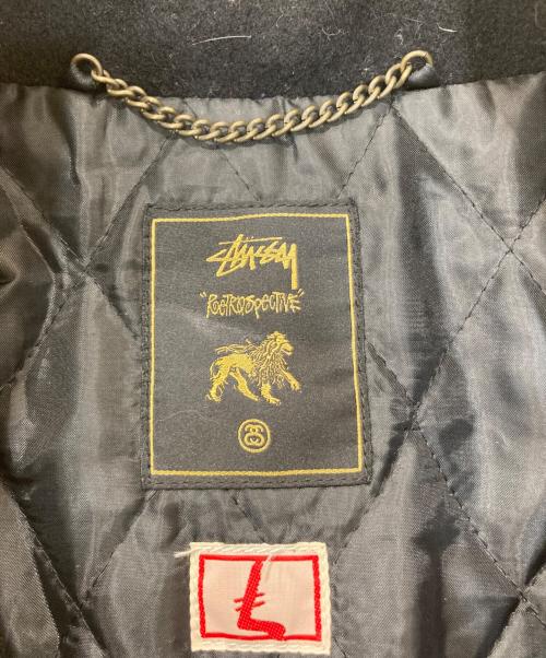 stussy（ステューシー）stussy (ステューシー) nexus7 (ネクサスセブン) ライオン刺繍スタジャン ブラック サイズ:Lの古着・服飾アイテム