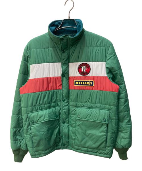 Hysteric Glamour（ヒステリックグラマー）Hysteric Glamour (ヒステリックグラマー) RACINGアップリケ中綿ジャケット グリーン サイズ:Lの古着・服飾アイテム
