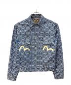 EVISUエヴィス）の古着「家紋柄デニムトラッカージャケット」｜インディゴ