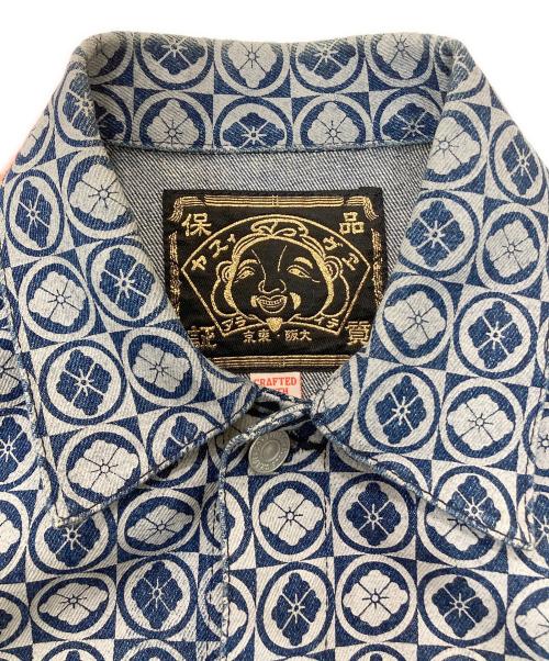 EVISU（エヴィス）EVISU (エヴィス) 家紋柄デニムトラッカージャケット インディゴ サイズ:40の古着・服飾アイテム