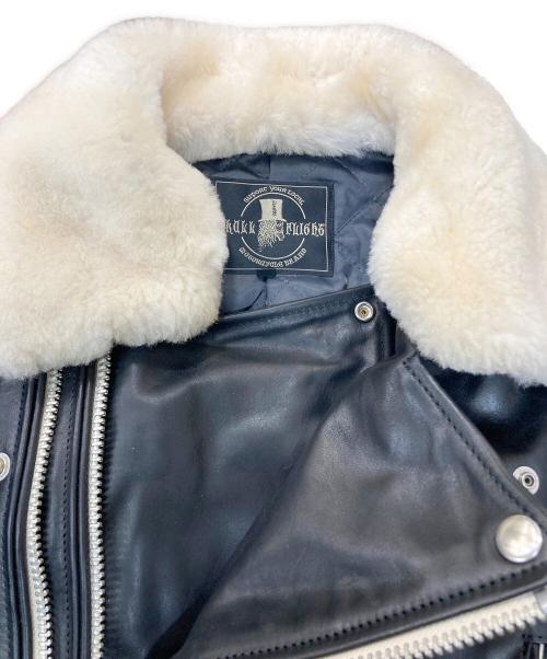 SKULL FLIGHT（スカルフライト）SKULL FLIGHT (スカルフライト) ホースレザーライダースジャケット ブラック サイズ:Ｍの古着・服飾アイテム