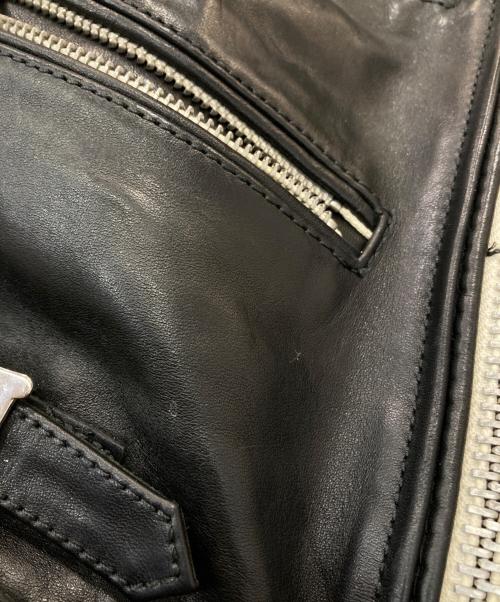 SKULL FLIGHT（スカルフライト）SKULL FLIGHT (スカルフライト) ホースレザーライダースジャケット ブラック サイズ:Ｍの古着・服飾アイテム