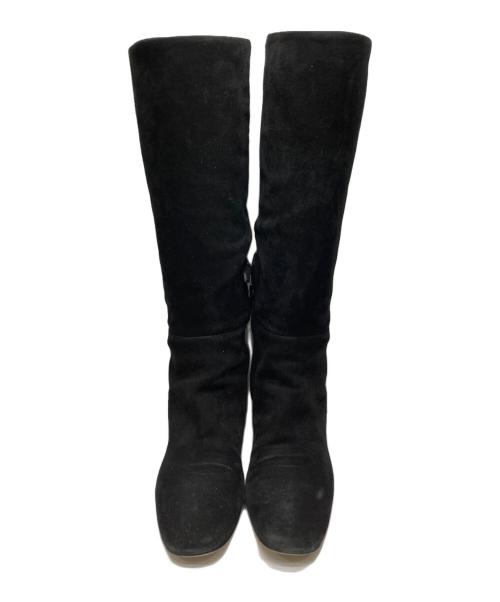 MIU MIU（ミュウミュウ）MIU MIU (ミュウミュウ) ビジューロングブーツ ブラック サイズ:36の古着・服飾アイテム