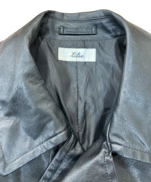 loose（ルーズ）loose (ルーズ) レザーコート ブラック サイズ:Mの古着・服飾アイテム