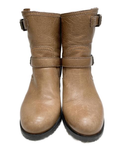 PRADA（プラダ）PRADA (プラダ) CERVO SHINE S MOGAN ブラウン サイズ:35 1/2の古着・服飾アイテム