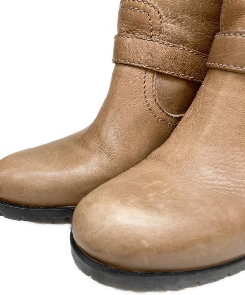 PRADA（プラダ）PRADA (プラダ) CERVO SHINE S MOGAN ブラウン サイズ:35 1/2の古着・服飾アイテム