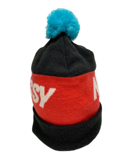 stussy（ステューシー）stussy (ステューシー) NIKE (ナイキ) ニット帽 ブラック×レッドの古着・服飾アイテム