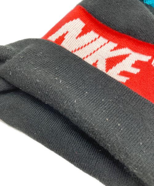stussy（ステューシー）stussy (ステューシー) NIKE (ナイキ) ニット帽 ブラック×レッドの古着・服飾アイテム