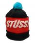 stussy（ステューシー）の古着「ニット帽」｜ブラック×レッド