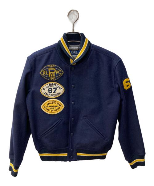 POLO RALPH LAUREN（ポロ・ラルフローレン）POLO RALPH LAUREN (ポロ・ラルフローレン) バーシティジャケット ネイビー サイズ:Sの古着・服飾アイテム