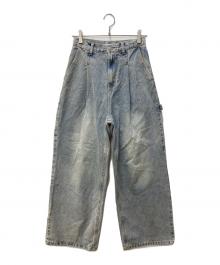 KBF（ケービーエフ）の古着「ペインターWIDEパンツ」｜インディゴ