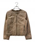 JEZABELイゼベル）の古着「ラムレザージャケット」｜ベージュ