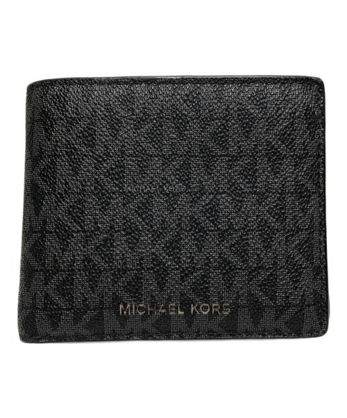 MICHAEL KORS（マイケル・コース）MICHAEL KORS (マイケル・コース) GREYSON ビルフォールド ウィズ コイン ポケット - MKシグネチャー ブラックの古着・服飾アイテム