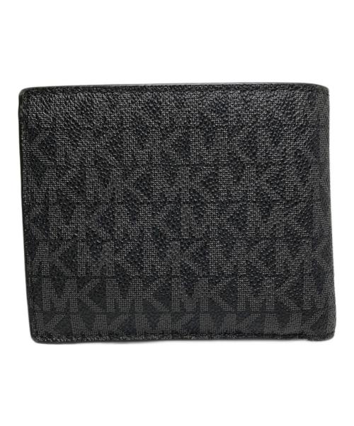 MICHAEL KORS（マイケル・コース）MICHAEL KORS (マイケル・コース) GREYSON ビルフォールド ウィズ コイン ポケット - MKシグネチャー ブラックの古着・服飾アイテム