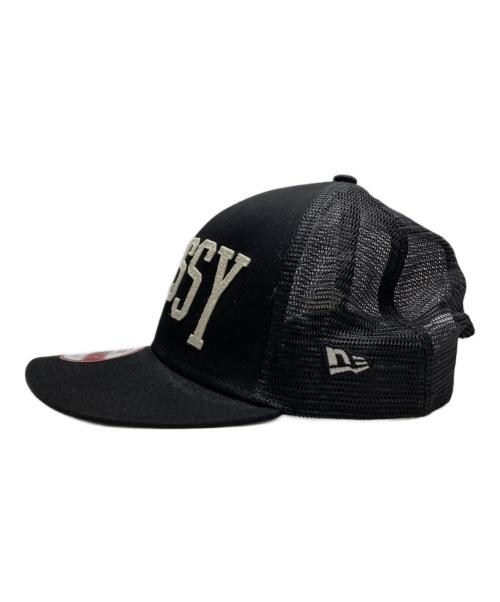stussy（ステューシー）stussy (ステューシー) New Era (ニューエラ) メッシュキャップ ブラックの古着・服飾アイテム