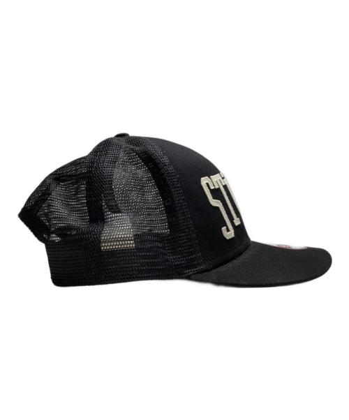 stussy（ステューシー）stussy (ステューシー) New Era (ニューエラ) メッシュキャップ ブラックの古着・服飾アイテム