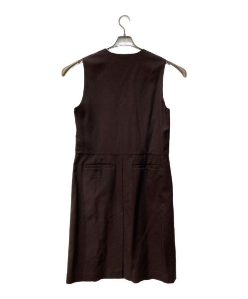 MARGARET HOWELL（マーガレットハウエル）MARGARET HOWELL (マーガレットハウエル) ジャンパースカートワンピース ブラウン サイズ:2の古着・服飾アイテム