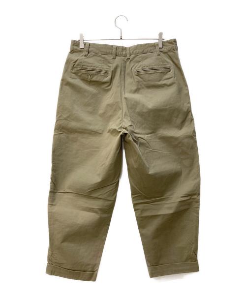 BEAMS+（ビームスプラス）BEAMS+ (ビームスプラス) 2 Pleats Tapered Twill カーキ サイズ:Lの古着・服飾アイテム