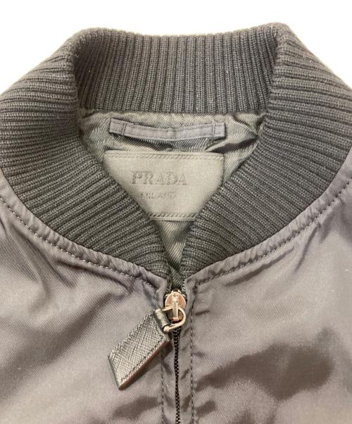 PRADA（プラダ）PRADA (プラダ) ナイロンボンバージャケット ブラック サイズ:44の古着・服飾アイテム